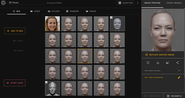 Generate Faces For 3D Modeling