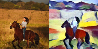 Inspired by Marc Chagall, “Blue Horse 1”